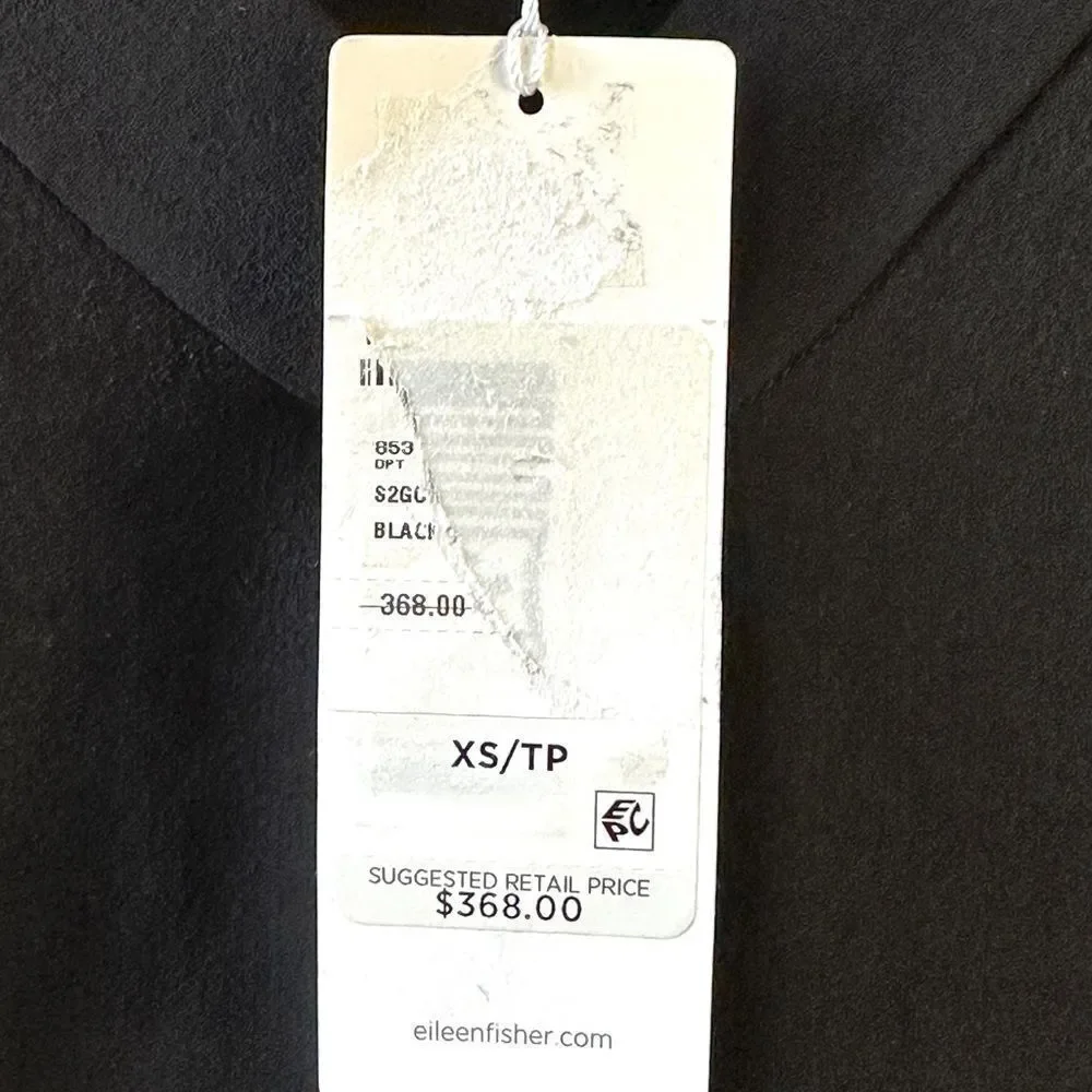 Eileen Fisher Silk Georgette Crepe V-Neck Dress XS - Picture 6 of 8
